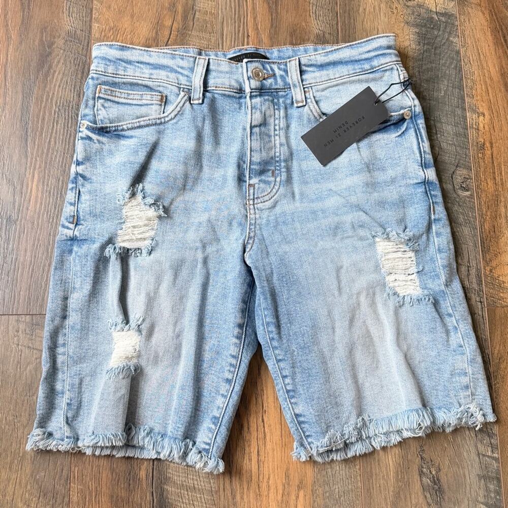 Forever 21 Men 30W denim frayed shorts festival party casual summer